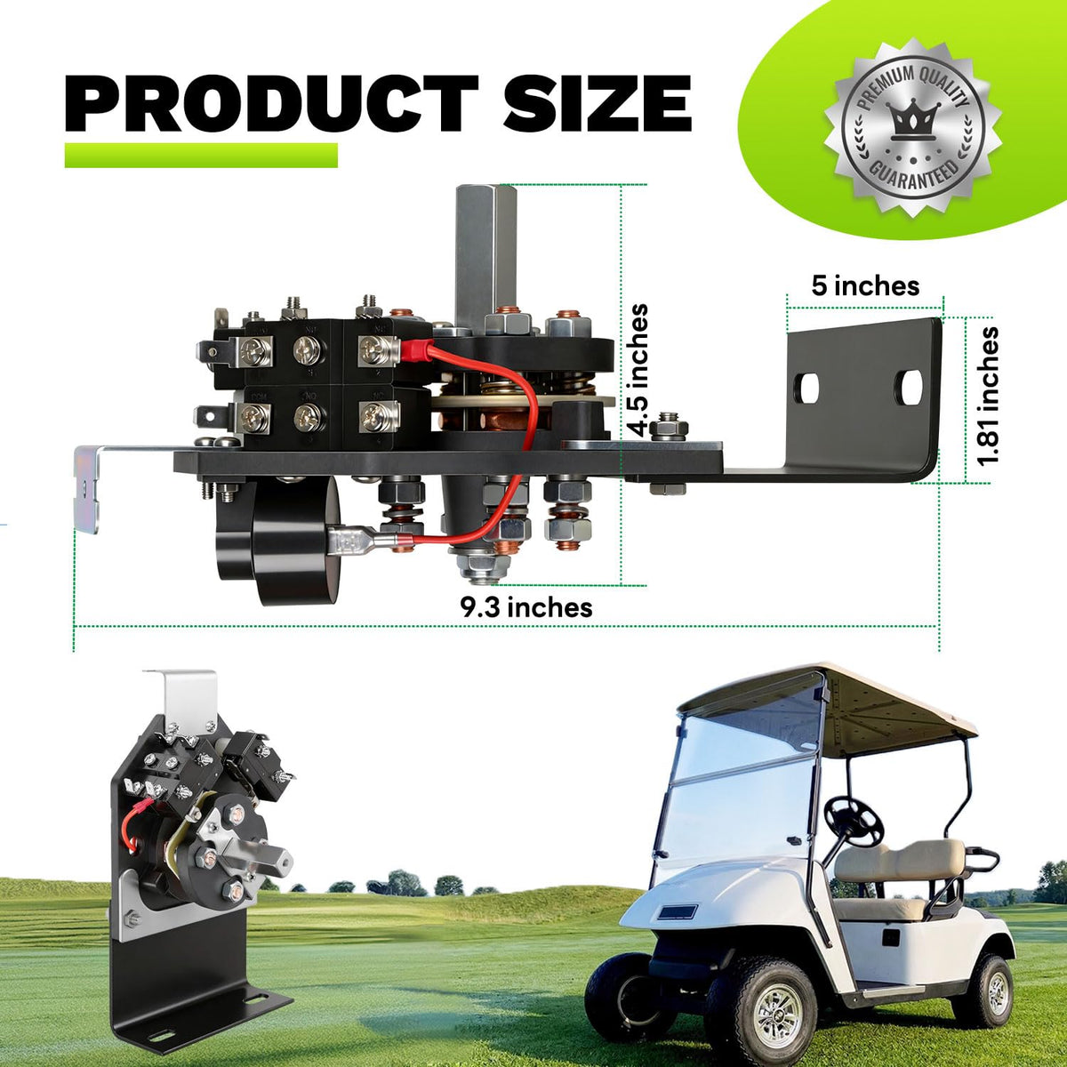 EZAPEX switch assembly in action showing direction switching for carts