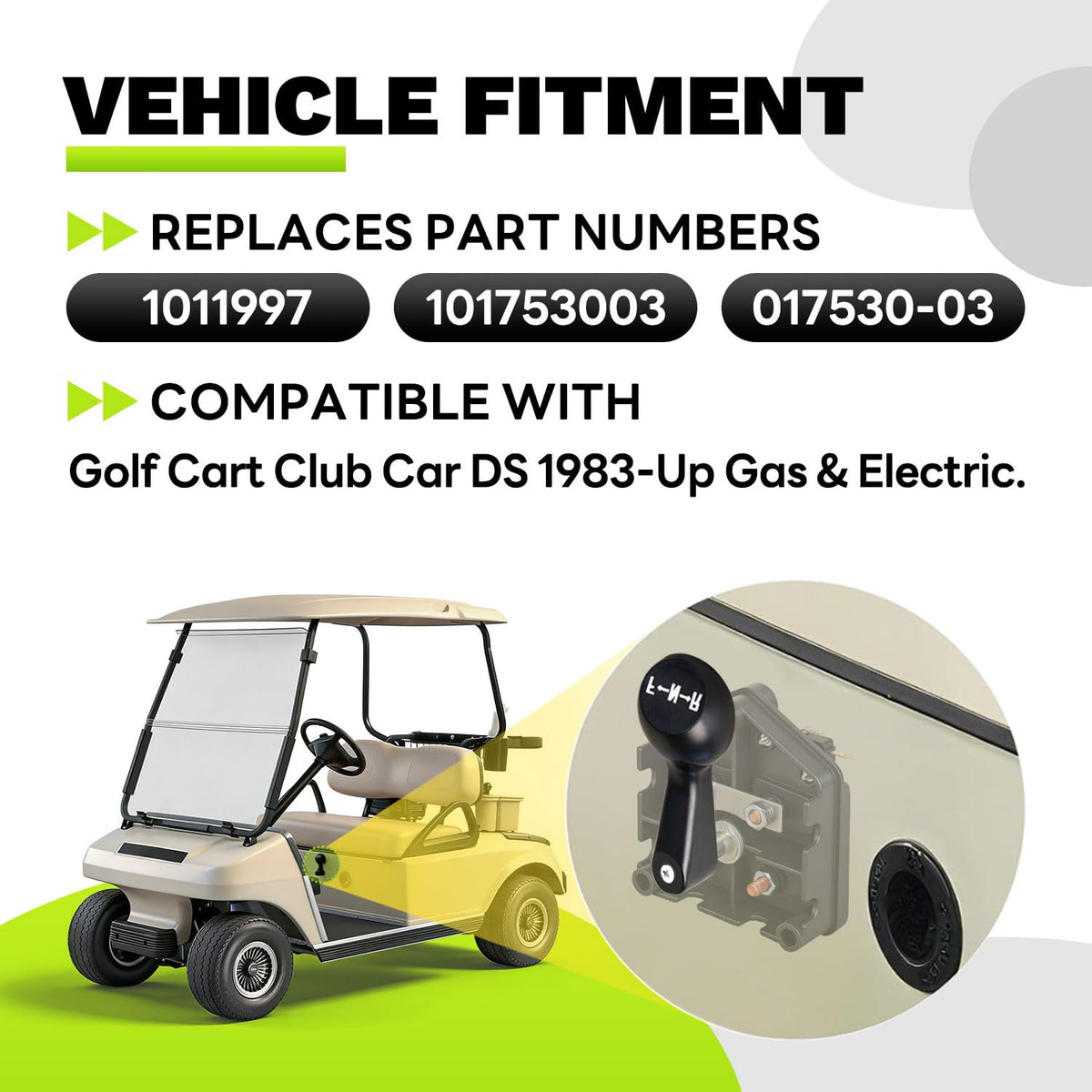 EZAPEX replacement switch kit with handle and screws for Club Car DS compatibility