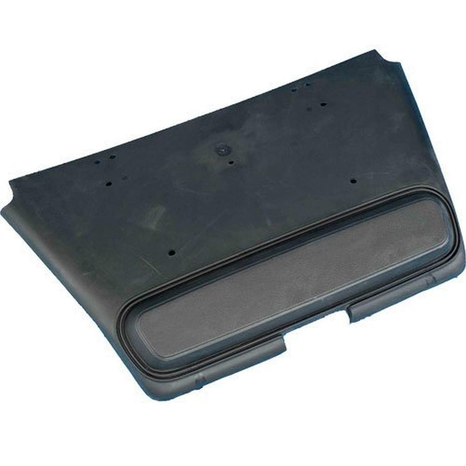 E-Z-G-O Front Shield under the front cowl protects suspension parts in daily shuttle use.