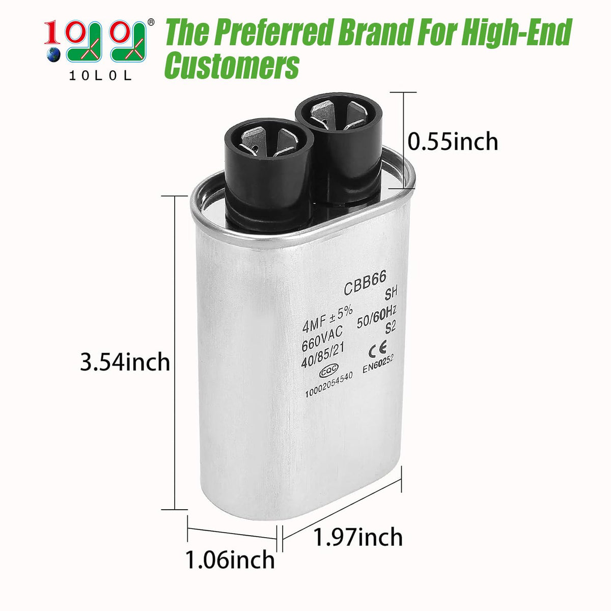 EZGO PowerWise II charger view showing compatible 10L0L capacitor