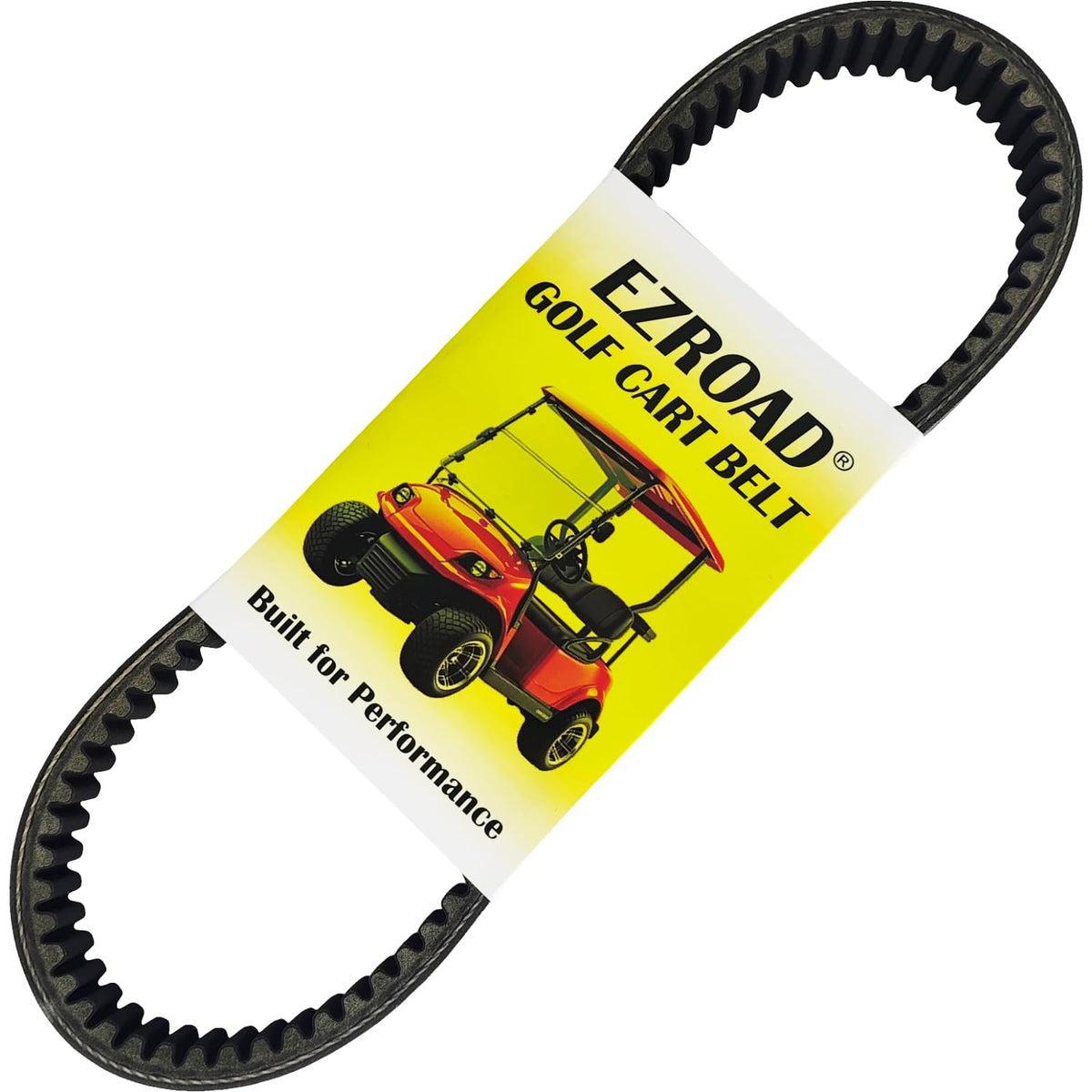 EZROAD aramid clutch belt close-up showing durable construction for Columbia Par Car long-lasting performance