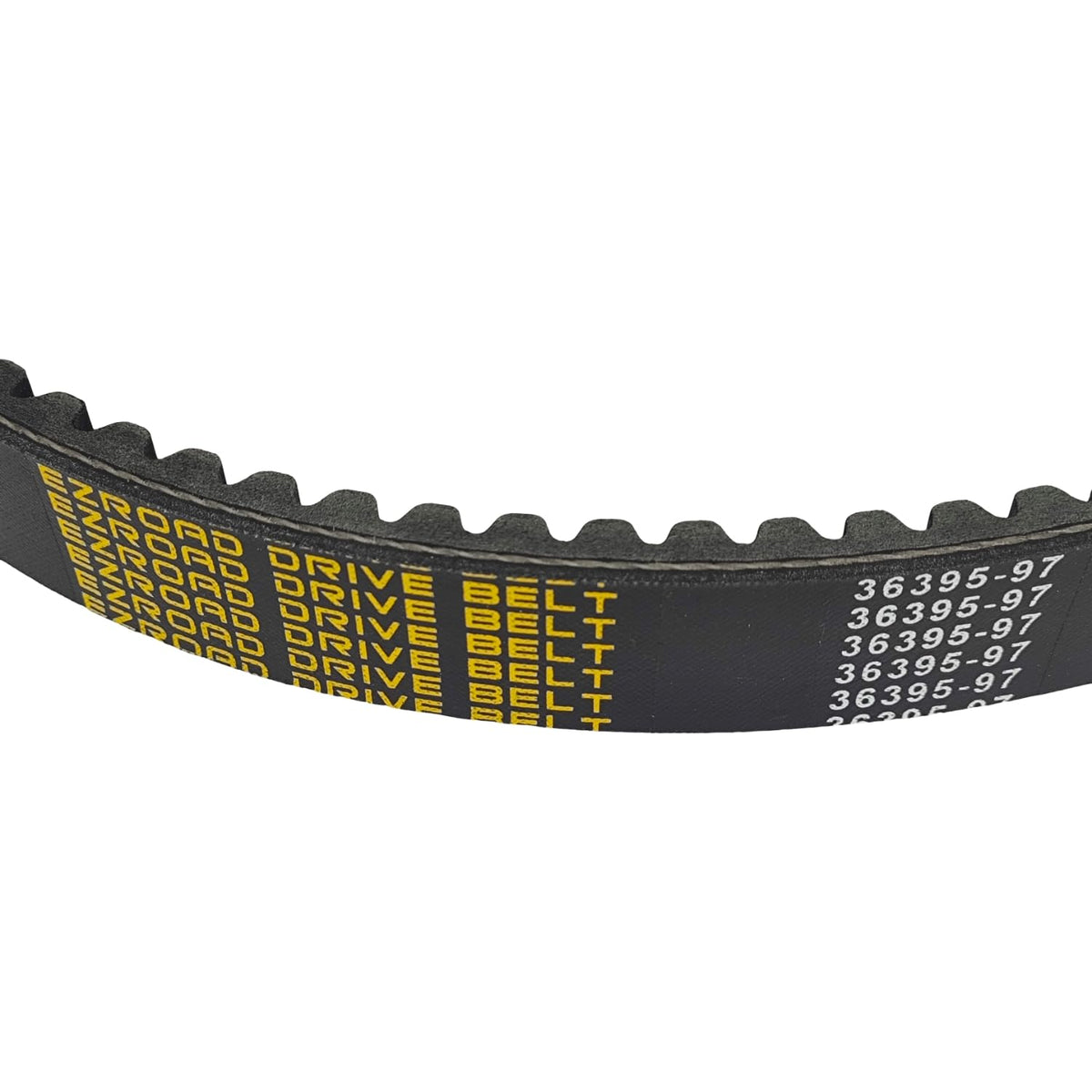 EZROAD Aramid belt cross-section highlights fiber reinforcement for minimal elongation and precise power transfer.