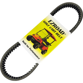 EZROAD aramid drive belt close-up showing high-strength fibers for minimal stretch.
