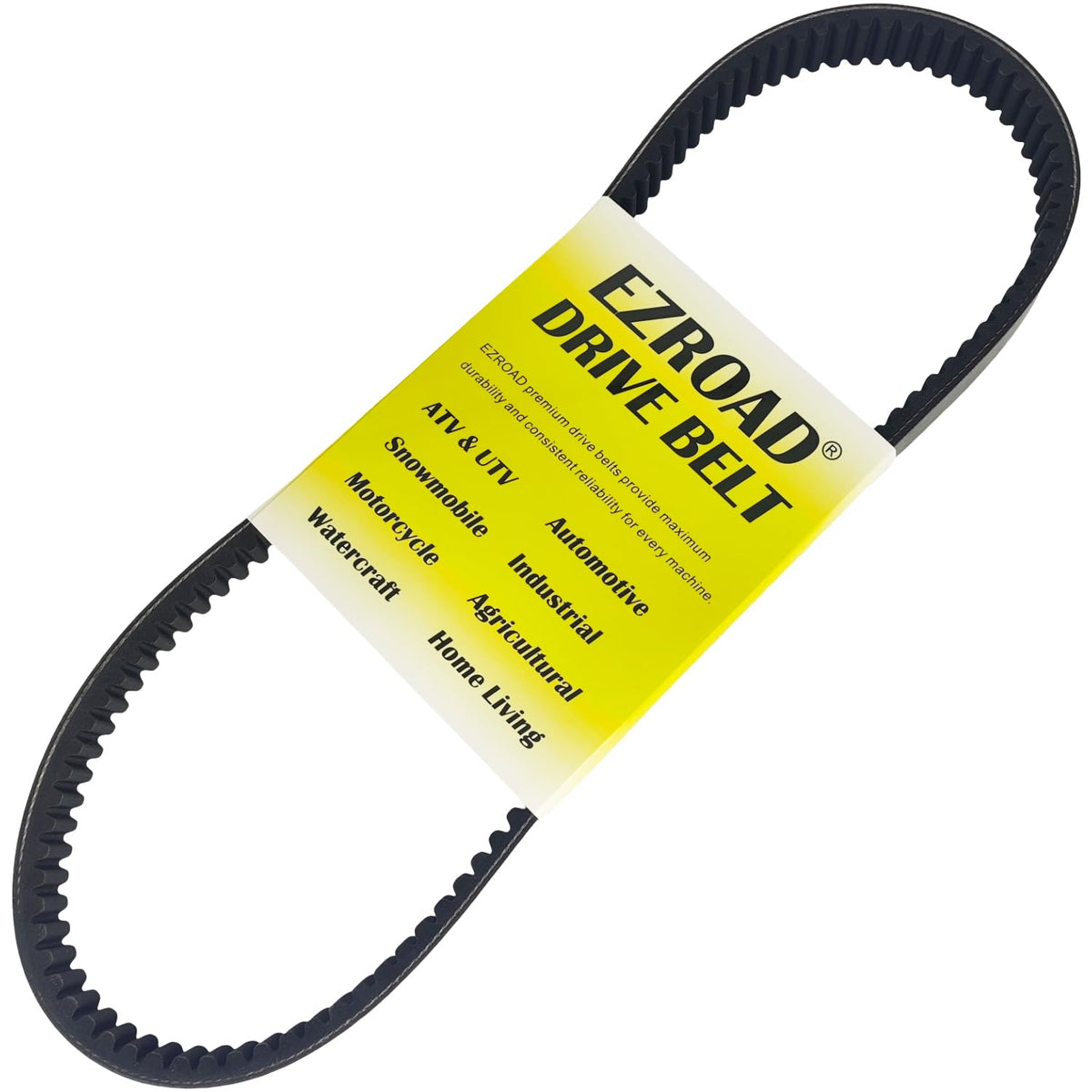 EZROAD clutch drive belt 73965G01 front view for durable golf cart performance.