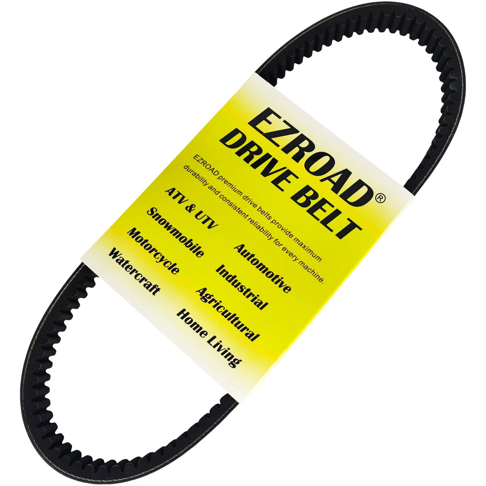 EZROAD clutch drive belt closeup on EZ-GO TXT Medalist showing durable construction