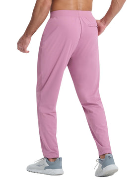 EZRUN athletic pants with drawstring waist for adjustable comfort during runs.