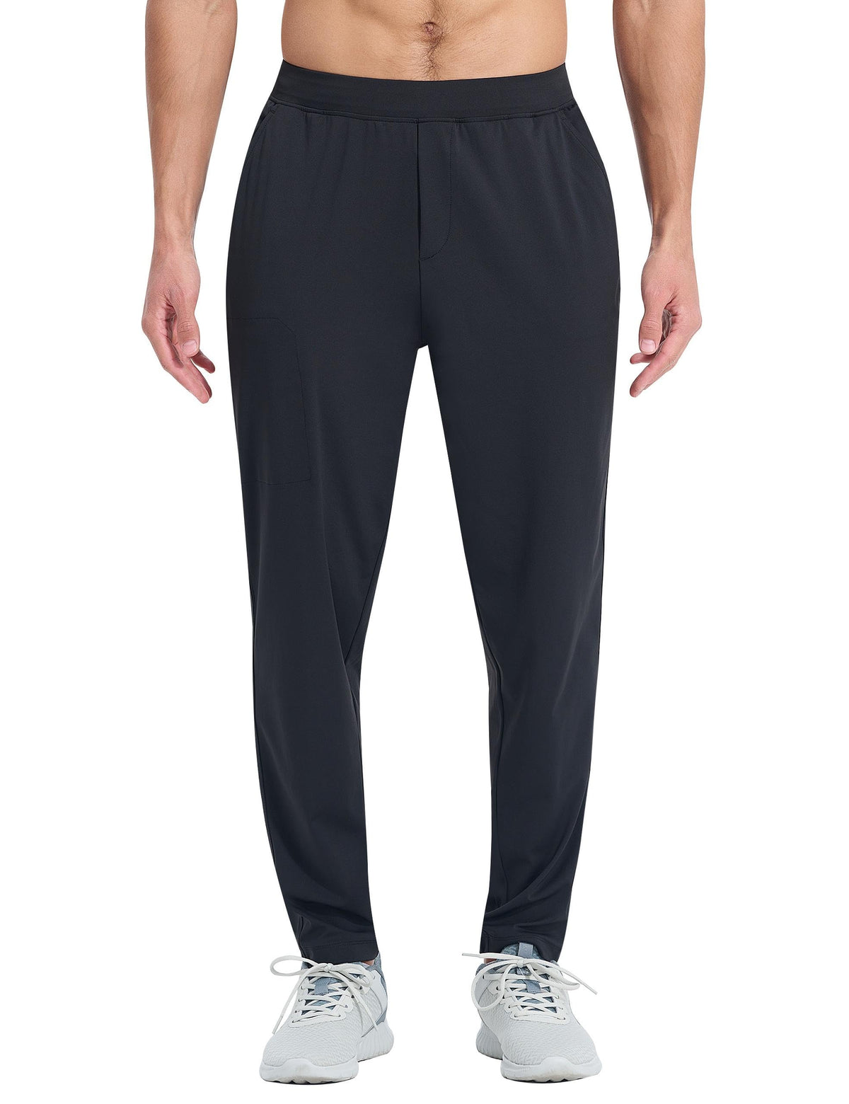 EZRUN joggers show a slim tapered fit for a sleek workout silhouette