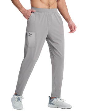 EZRUN men's joggers with stretch fabric enabling unrestricted movement and moisture-wicking comfort