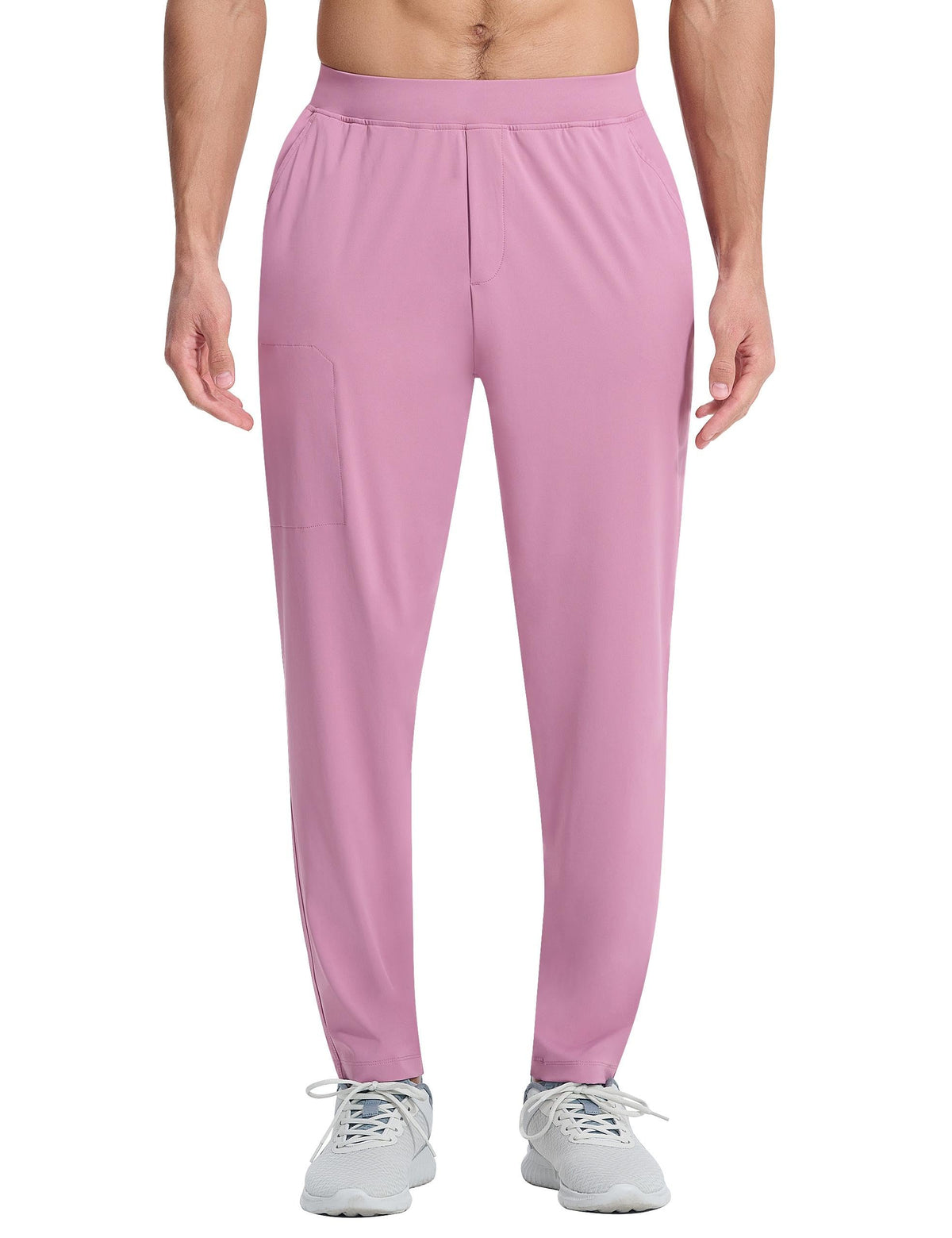 EZRUN tapered-fit joggers with elastic waistband for secure comfort.