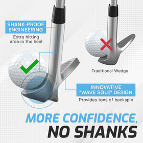 F2 Wave Wedge 64-degree Right Hand progressive-lines promote backspin and stopping power