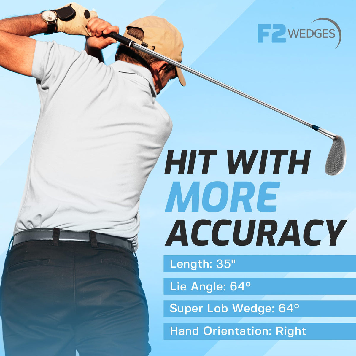 F2 Wave Wedge 64-degree Right Hand shank-proof concept boosts confidence