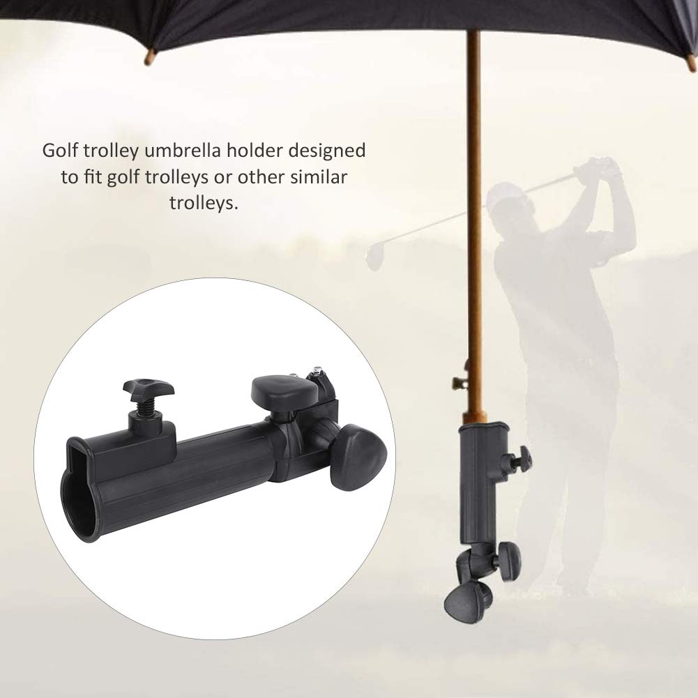 Fabater umbrella clip-mount on chair stabilizes shade for fishing.