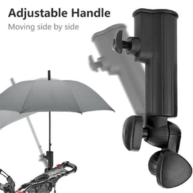 Fabater universal trolley umbrella holder attaches securely to multiple carts.