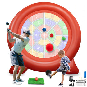 Fabeto giant inflatable dartboard for backyard family fun.