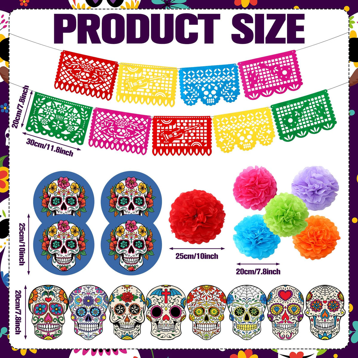 Faccito fiesta tissue paper flowers brighten the cart with vivid color.