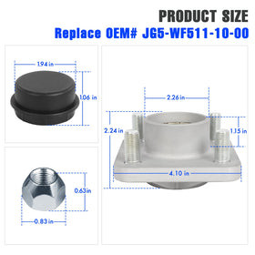 FAHKNS front wheel hub right for Yamaha G2 enhances balance.