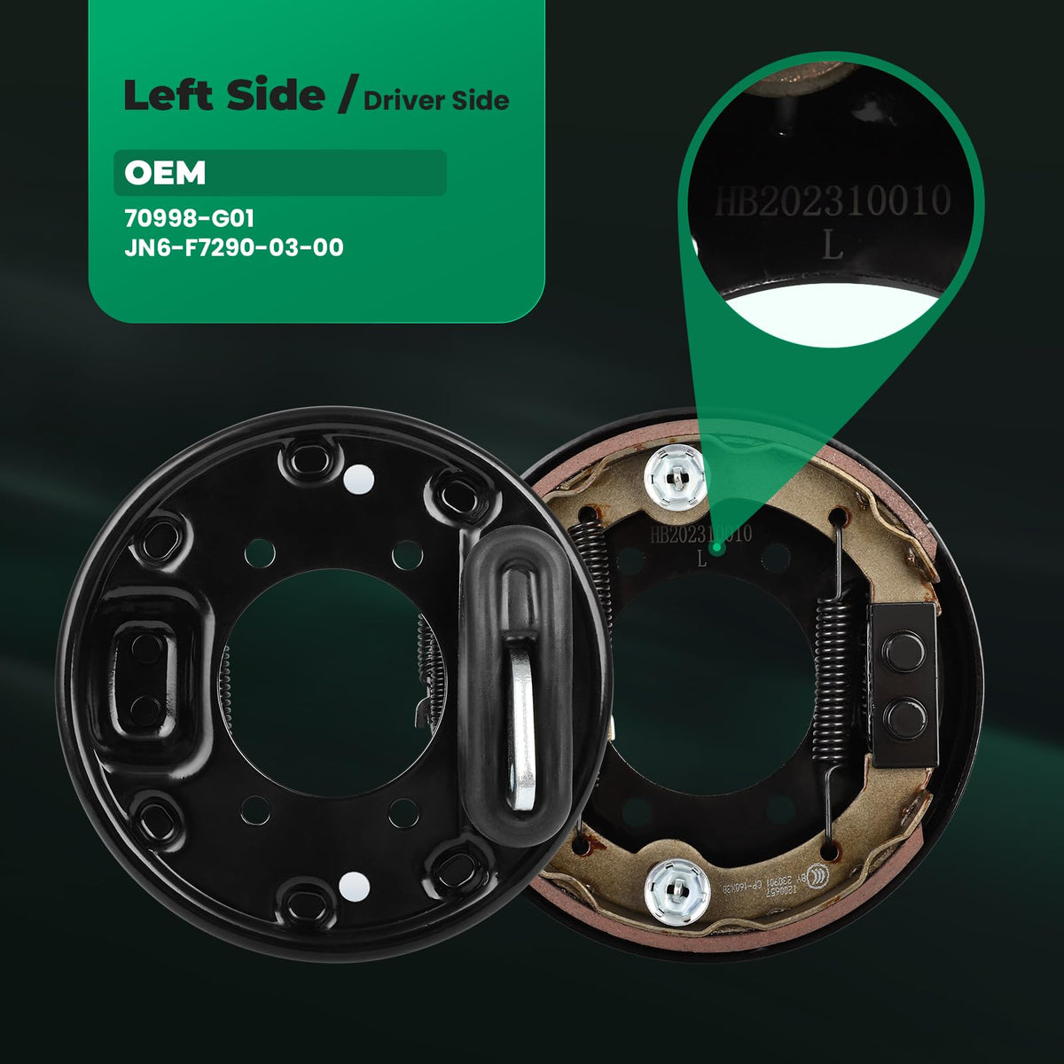 FAHKNS golf cart brake assembly right rear for EZGO and Yamaha carts ensures smooth stops.
