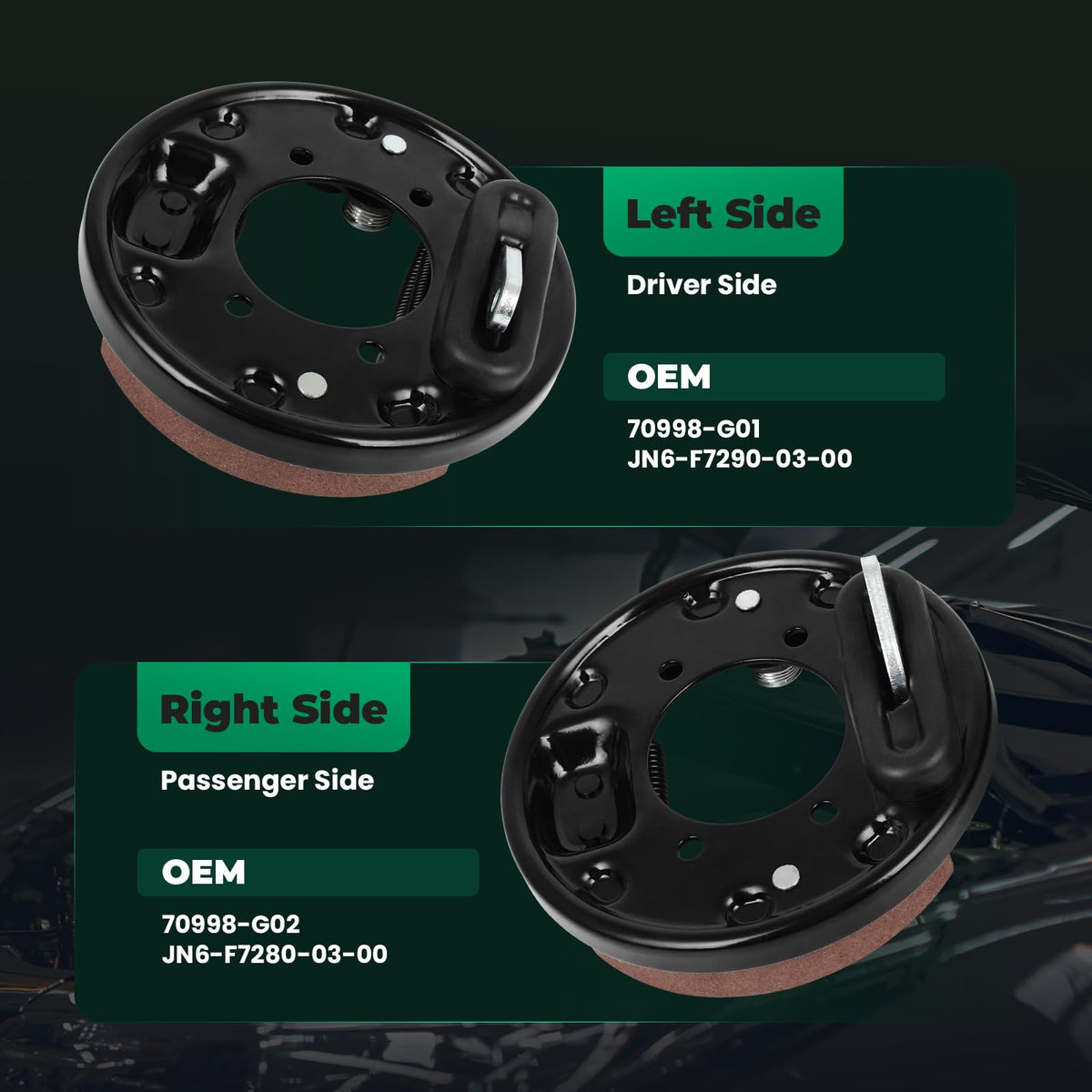 FAHKNS dust cover protects brake components from dirt to extend life.