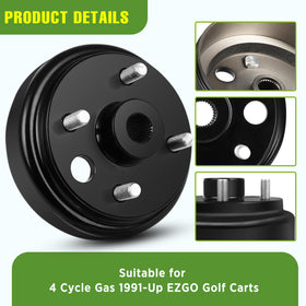 FAHKNS installation view showing hub drum on EZGO golf cart