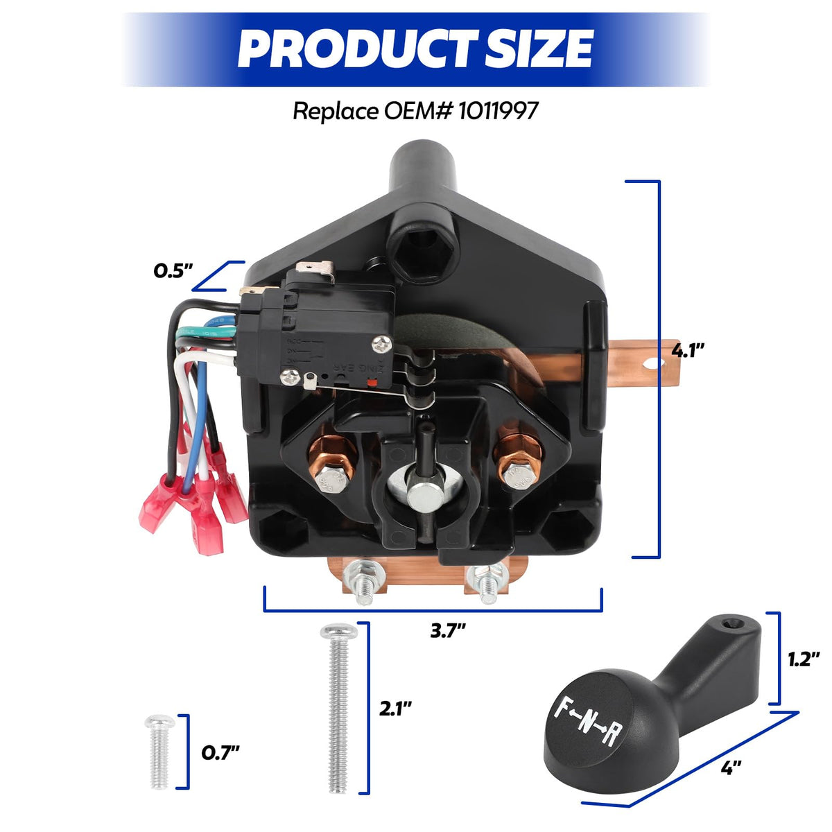 FAHKNS golf cart forward-reverse switch with handle and screws for quick installation.
