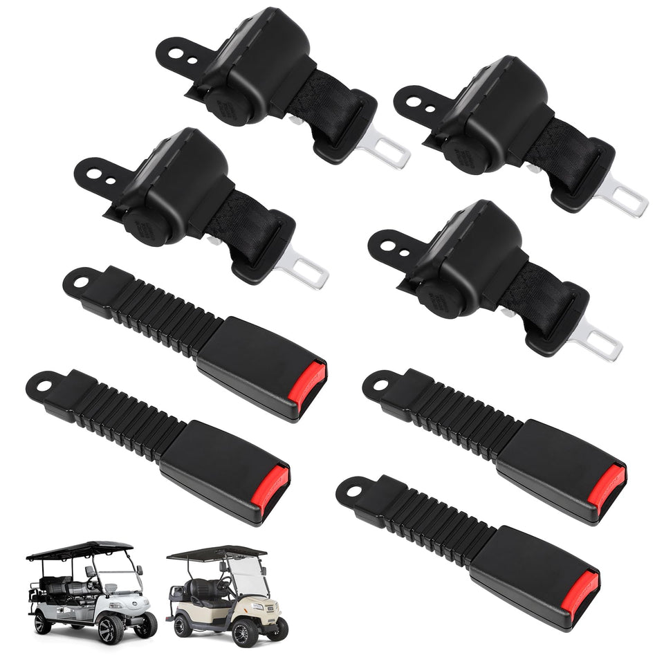 FAHKNS golf cart seat belts kit assembled for universal fit and easy installation