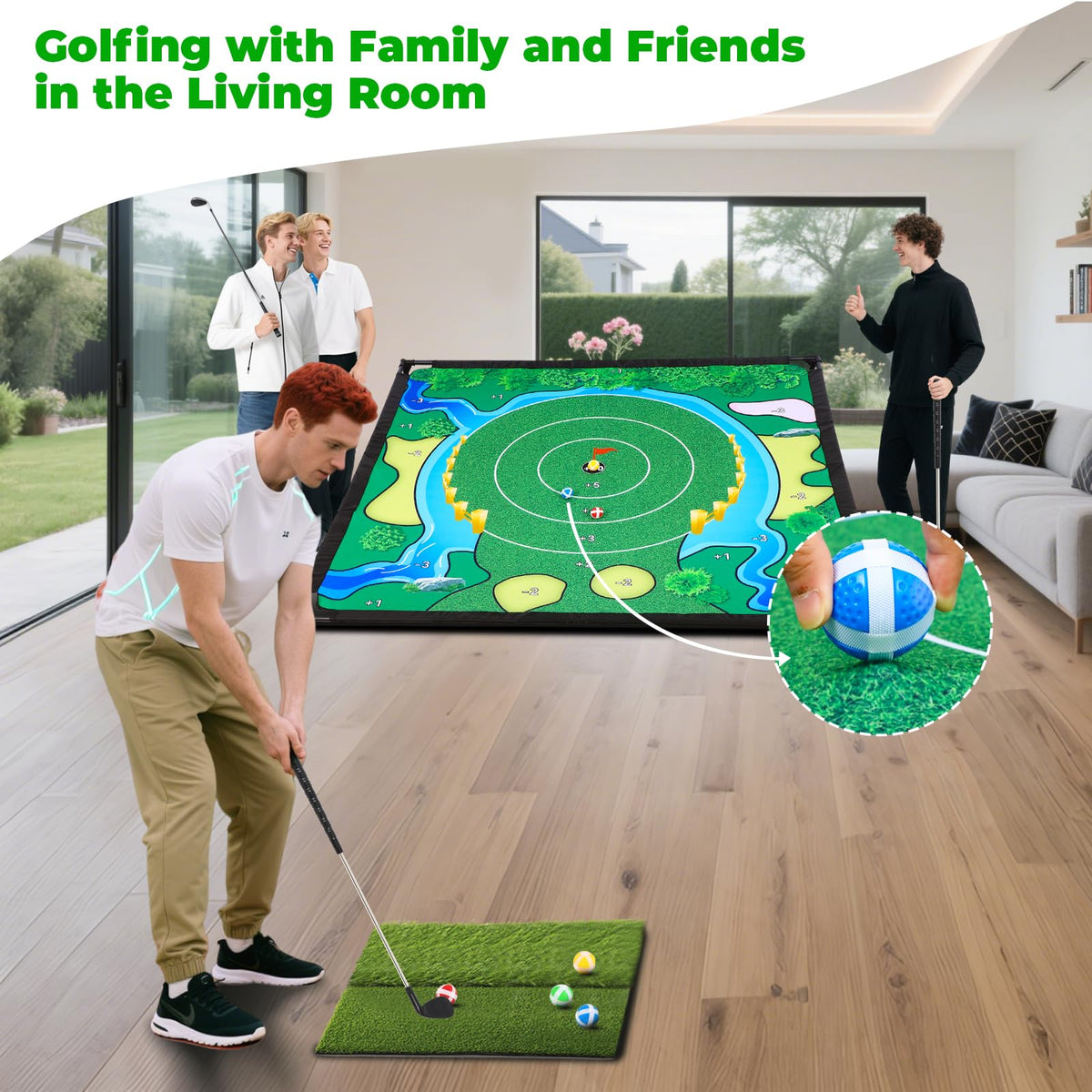 FAHKNS chipping game folded for compact portability and storage.