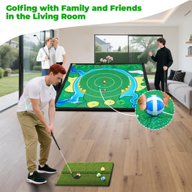FAHKNS chipping game folded for compact portability and storage.