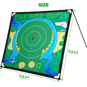 FAHKNS Golf Chipping Game portable arena supports training anywhere, indoors or outdoors.
