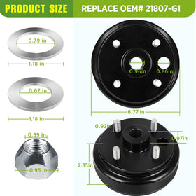 FAHKNS two-pack brake drums kit includes nuts and washers.