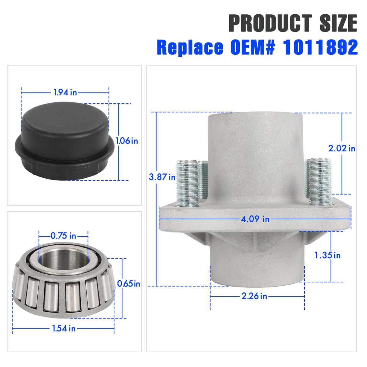 Two-pack kit for balanced front wheels improves on-road control