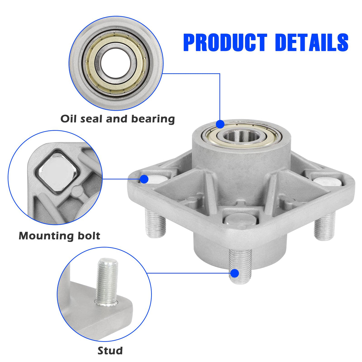 FAHKNS two-pack front wheel hub assembly supports balanced handling.
