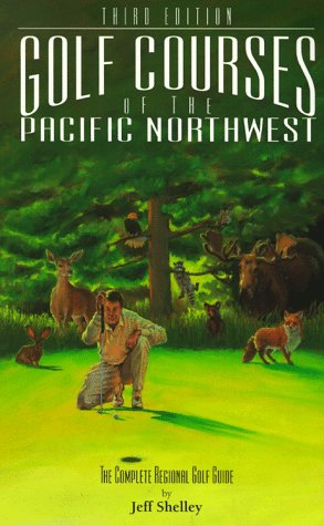 Fairgreens Media Golf Courses of the Pacific Northwest cover on a bookshelf, ideal for golf enthusiasts.