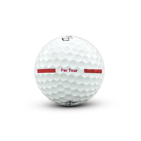 Fairway Golf Par Tour ball shows alignment line for precise tee and green aiming.
