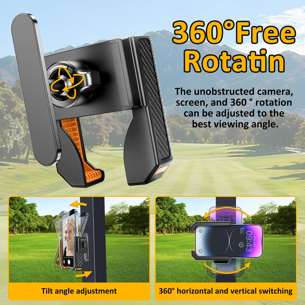 Falafa 360-degree rotation lets you adjust viewing angle without obstruction