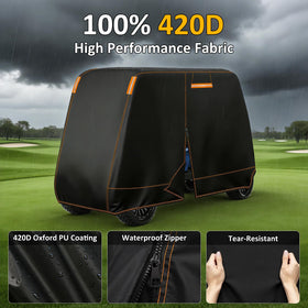 Falafa golf cart cover made of 420D oxford fabric resists rain and UV protection
