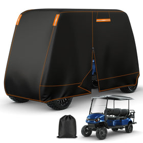 Falafa 6 passenger golf cart cover front view showing full coverage and fit