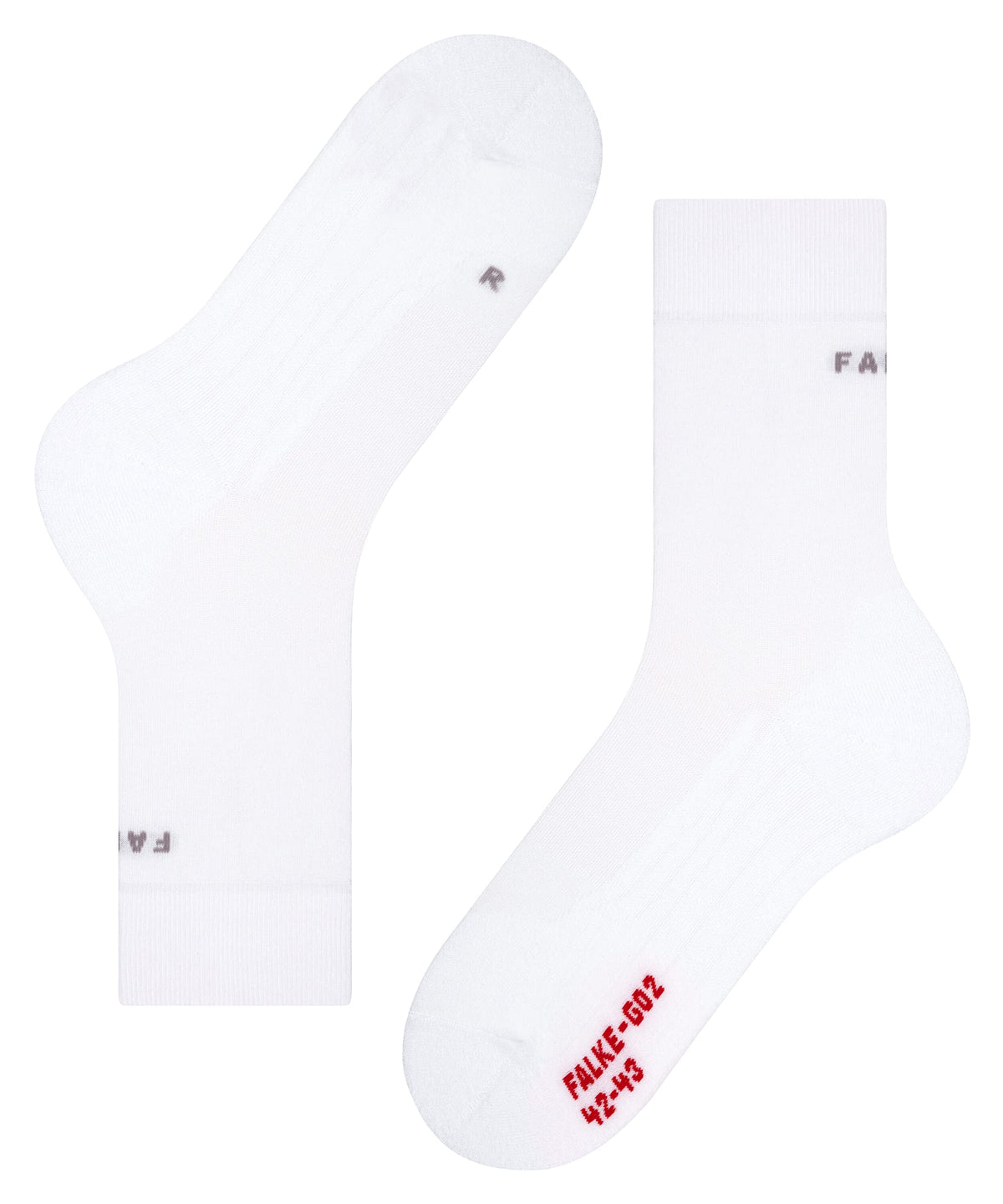 FALKE GO2 anatomic left-right knitting ensures secure, wrinkle-free wear.
