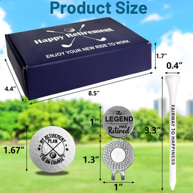 Fancy Land retirement golf balls with playful phrases for leisure rounds.