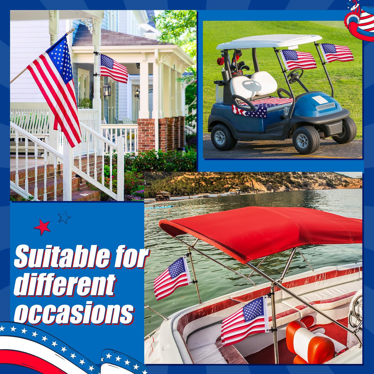 Fanfanwin ideal gift for golf enthusiasts and veterans decorating a cart.