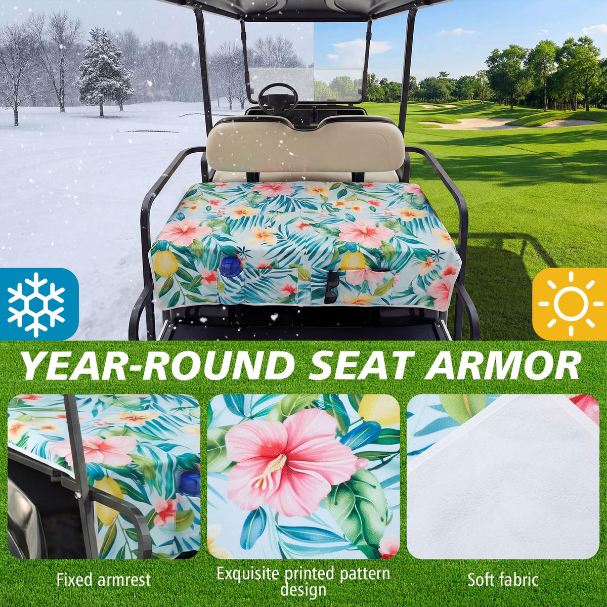 Fanfanwin machine-washable seat covers for easy cleanup after rides.