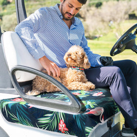 Fanfanwin microfiber seat cover is soft and machine washable.