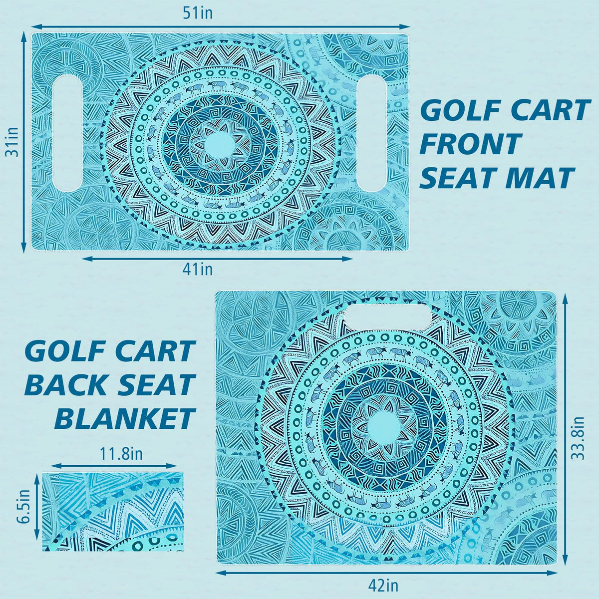 Fanfanwin mandala boho rear seat cover shields back seats from dirt