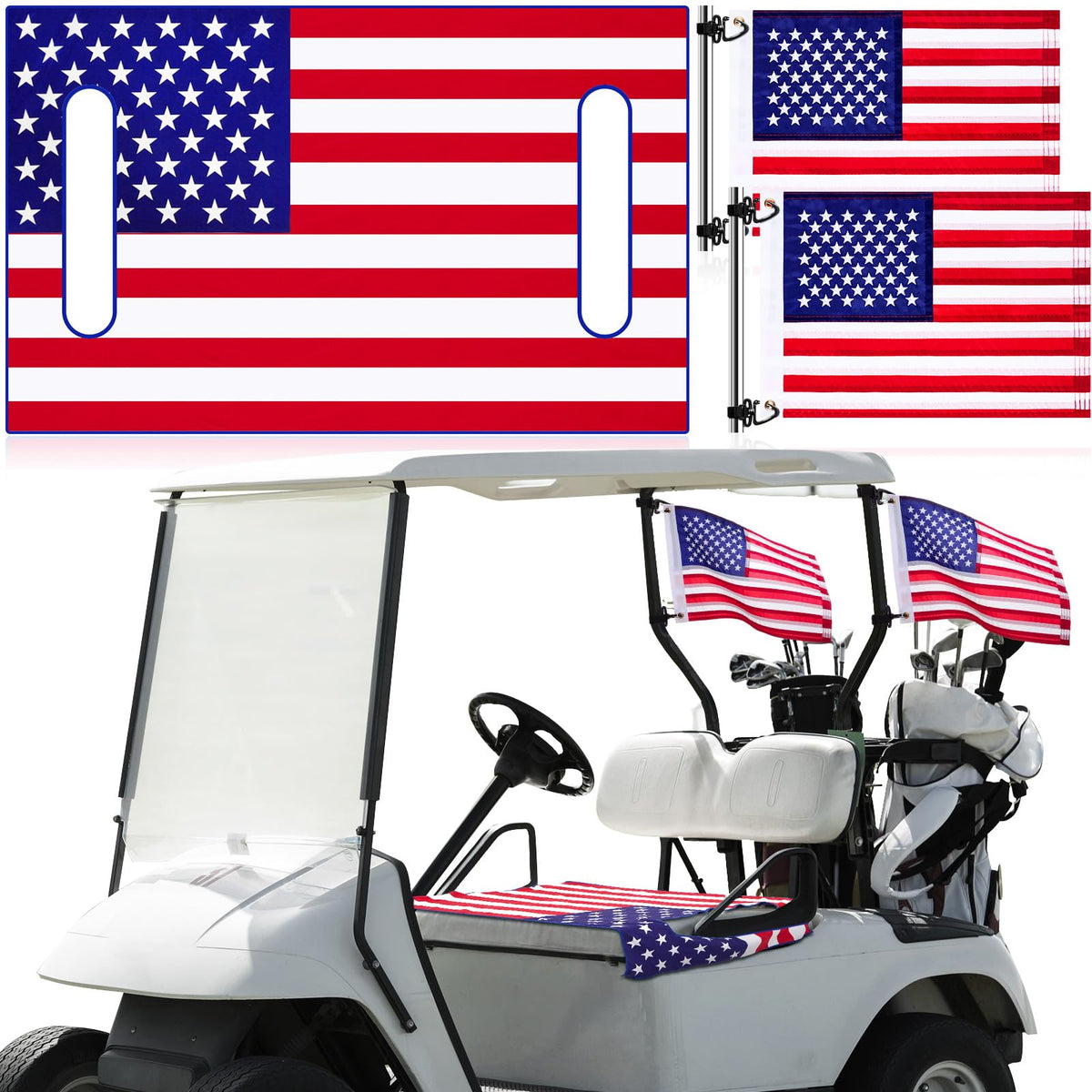Fanfanwin microfiber golf cart seat cover for quick-dry comfort on long rounds.