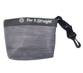 FAR&STRAIGHT microfiber interior close-up showing dirt-free club grooves and clean golf balls.