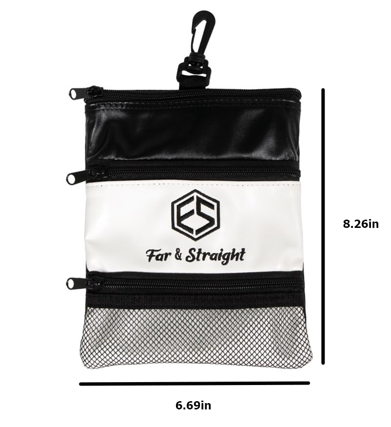 FAR&STRAIGHT keeps balls, tees, markers, and personal items neatly organized on course.