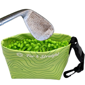 FAR&STRAIGHT golf cleaning pouch interior microfiber detail for gentle cleaning.