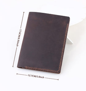 Fasjosma yardage book cover in coffee leather protects notes during play