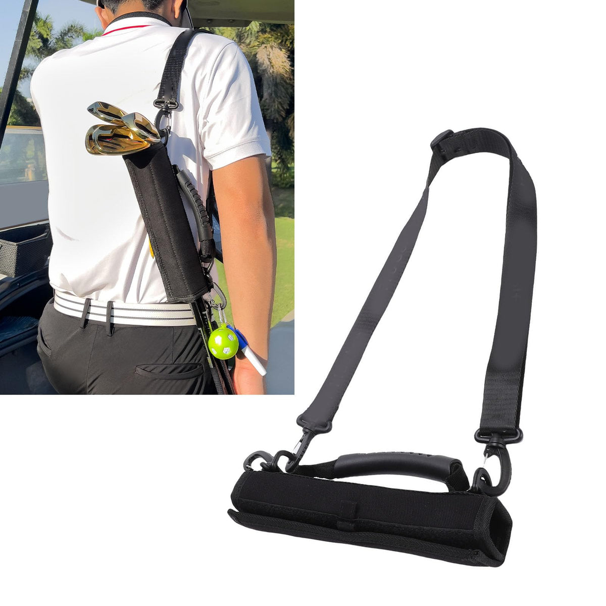 FAUOSWUK shoulder-strap carrying option for versatile on-course transport