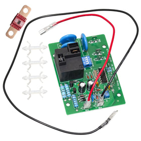 FBULWSEC 36V EZGO charger board front view highlights a compact plug-and-play design.