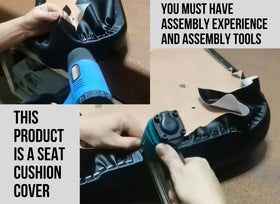 FDEERCOLO EZGO Medalist backrest leather replacement adds a cohesive khaki look.